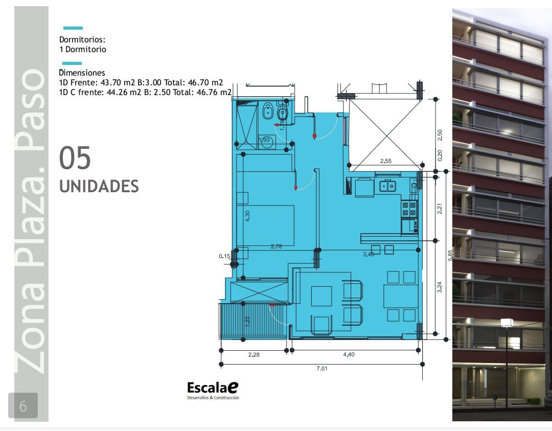 Imagen Departamento 43 entre 13 y 14 